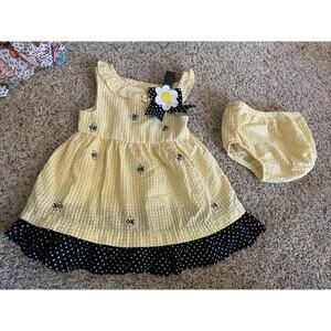 18 month daisy yellow and black dress